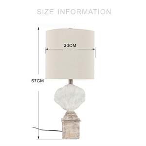 Vỏ đèn bàn với Linen bóng râm và finial cho phòng khách trang trí phòng ngủ COUNTRY Cottage ven biển phong cách Bắc Âu mộc mạc - Product Image 6