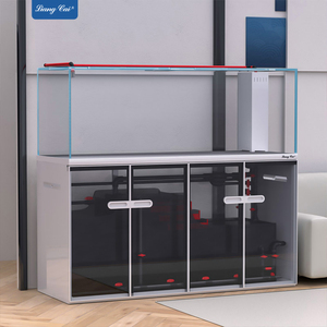 Aquarium domestique de 500 gallons pour poissons vivants Réservoir d'eau douce en verre à faible teneur en fer avec filtre Arowana et accessoires - Product Image 1