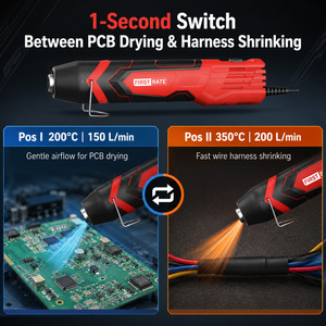 350W Mini Heat Gun With Dual Temp (200.C/350.C) & VDE Certified Cable for Electronics Manufacturing Wire Harness HZ-HG25-E032 22 - Product Image 4