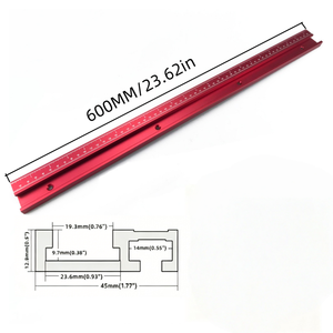 Riel <span class=keywords><strong>de</strong></span> aluminio tipo 30 <span class=keywords><strong>para</strong></span> carpintería <span class=keywords><strong>de</strong></span> precisión con escala en pulgadas y milímetros, riel <span class=keywords><strong>para</strong></span> sierra <span class=keywords><strong>de</strong></span> mesa, <span class=keywords><strong>para</strong></span> sujeción <span class=keywords><strong>de</strong></span> plantillas y guía <span class=keywords><strong>de</strong></span> valla. - Product Image 2