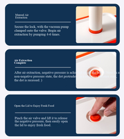 Vente en gros de récipients hermétiques pour aliments en verre à haute teneur en borosilicate avec pompe