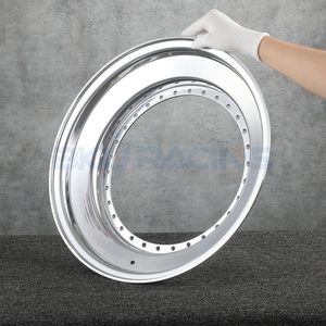 Lèvre de roue en 3 parties pour <span class=keywords><strong>BBS</strong></span> <span class=keywords><strong>RS</strong></span> <span class=keywords><strong>16</strong></span> à 18 pouces, 34 boulons, jante forgée en 3 parties, polie, triple marche, lèvre de roue extérieure en alliage 6061-T6 - Product Image 1