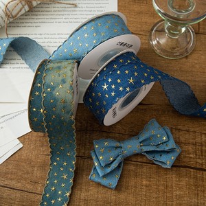 50Yard Star Denim Ribbon DIY Accessories Retro Denim Strap Sweet Cool Clothing Decor <b>Tape</b> - Product Image 6
