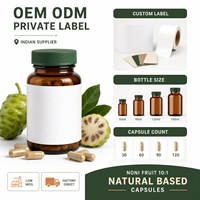 Direct van Indiase leverancier: hoogwaardige Noni-fruit capsules 10:1, natuurlijk op basis van planten, ter ondersteuning van een gezond zenuwstelsel, OEM.