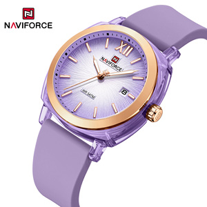 Montre Naviforce 6111 avec logo OEM personnalisé, ODM, bracelet en silicone original, sport, étanche, date, chronomètre, nouvelle montre de luxe à quartz pour femmes - Product Image 1