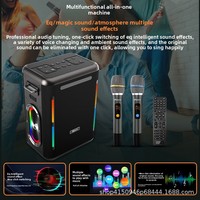 Haut-parleur karaoké Bluetooth extérieur haute puissance 400W tout-en-un portable avec subwoofer à basses profondes et microphone pour les activités festives