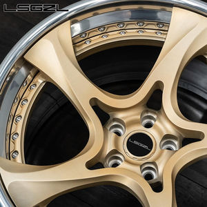 Monobloc <span class=keywords><strong>Champagne</strong></span> Gold/2 pièces 15 18 20 21 22 24 26 pouces roues forgées 5x114.3 5x112 5x130 tout-terrain pour RR benz bmw audi - Product Image 4