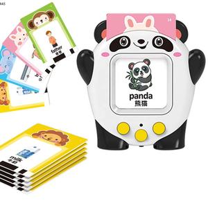 Lector de tarjetas de juguete para niños, educativo temprano, repetición de grabación, lectura de <span class=keywords><strong>palabras</strong></span> en inglés, lindo Panda, tarjetas Flash parlantes, juguetes de aprendizaje - Product Image 1