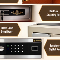 Caja Fuerte Personalizada, Totalmente de Acero, Electrónica, Biométrica, Programable, con Huella Dactilar, para Hotel, Oficina, Hogar
