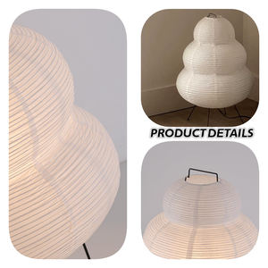 Lampe de bureau en papier de riz japonais, style européen/américain, lampe de <span class=keywords><strong>table</strong></span>, lampe de nuit en papier de riz, lampe de chevet à intensité variable, design décoratif pour salon - Product Image 3