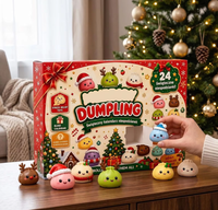 Calendrier de l'Avent de Noël 2026 : Boîte Mystère Squishy – Compte à Rebours 24 Jours – Jouet Anti-Stress en Forme de Dumpling à Presser – Cadeau pour Enfants