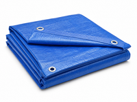 Bâche en polypropylène tissé bleue, enduite de PE, 800 g/m², imperméable, pour usage industriel extérieur, largeur 120 pouces, style uni