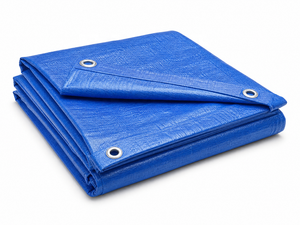 Bâche en polypropylène tissé bleue, enduite de PE, 800 g/m², imperméable, pour usage industriel extérieur, largeur 120 pouces, style uni - Product Image 2