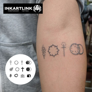 Autocollant de <span class=keywords><strong>tatouage</strong></span> semi-permanent religieux réaliste Jésus 4 Moments, longue durée 15 jours, pour hommes et femmes, art corporel pour <span class=keywords><strong>bras</strong></span>, vente en gros - Product Image 2