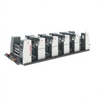 Machine d'impression flexographique automatique 4 couleurs à servomoteurs de qualité supérieure pour sacs en plastique/papier, neuve avec structure en ligne