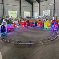 Tren Eléctrico LED de Juguete para Niños, Uso Interior/Exterior, Estructura Metálica, Rieles Inflables Iluminados de Colores, 5-10 años