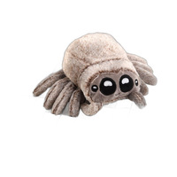 Petite poupée araignée Lucas, jouet en peluche super doux de simulation transfrontalière avec rembourrage en coton PP, noir et blanc