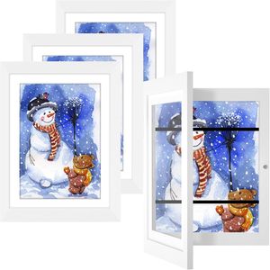Hot Sale Kids Artwork <strong>Frame</strong> Wood Handicraft Modern Kids Art <strong>Frame</strong> <strong>with</strong> Front Opening UV <strong>Printing</strong> for Photos - Product Image 3