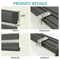 Persianas Inteligentes Zebra Automáticas Personalizadas con Energía Solar, Color Gris Oscuro, Completamente Opacas para Ventana