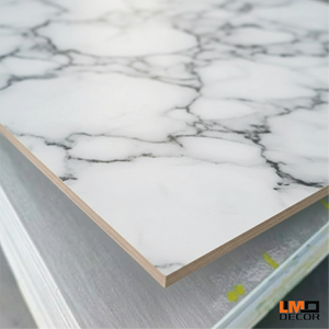Panneaux muraux décoratifs en WPC à texture de marbre, grain de bois premium, charbon de bambou, respectueux de l'environnement, décoration frontale - Product Image 1