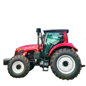 Traktor beroda berat hidrolik buatan Tiongkok, 25HP 35HP 45HP 50HP 60HP 4wd traktor beroda pertanian dengan kabin AC