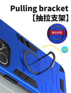 For <strong>OPPO</strong> Reno 16/Reno 16 Pro/A6 Pro Raised Screen &amp; Lens Anti-collision Anti-scratch Protective Case, Built in Pull Ring Bracket - Product Image 4