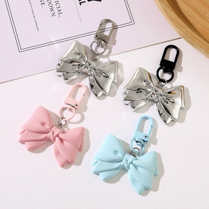 Kawaii Bow Keychain <b>Cartoon</b> Design <b>Backpack</b> Charm Sweet Girls Bag Hanging Ornament Decoration for Gift - Product Image 1