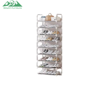 Meuble Wayon, étagère à chaussures modulaire de haute qualité, pliable, en plastique, empilable, transparente, pour le salon
