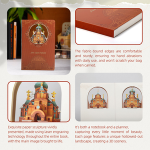 Cuaderno <span class=keywords><strong>de</strong></span> <span class=keywords><strong>Papel</strong></span> Tallado en 3D, Tapa Dura A5, Diario Artístico <span class=keywords><strong>con</strong></span> Corte Láser, para Regalo <span class=keywords><strong>de</strong></span> Cumpleaños y Decoración del Hogar, Disponible en Stock - Product Image 6