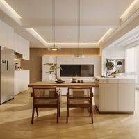 Mueble de TV Moderno, Simple, de Lujo, Ecológico, de Madera Sólida de Alta Gama para Apartamento, Sala de Estar, Hotel, 65 Pulgadas o Más