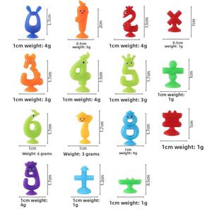 Juguetes de baño con ventosas de animales para niños, juguetes de ensamblaje cognitivo para educación temprana, hechos de plástico, divertidos juguetes pegajosos para el baño - Product Image 6