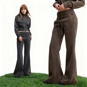 <span class=keywords><strong>Pantaloni</strong></span> Invernali LuxeRoll a Gamba Larga, Slim <span class=keywords><strong>Fit</strong></span>, Casual per <span class=keywords><strong>Donna</strong></span>, 400G Cotone Lavato, Vita Elastica - Product Image 1