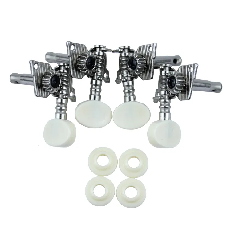 HUASHENG 4 Pieces Electric Bass Guitar Tuning Pegs Creamy White Colors Machine Heads Model Design Acoustic Guitar Parts Pegs