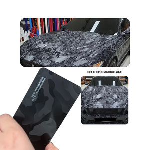 Pellicola Adesiva Nera Mimetica <span class=keywords><strong>Ghost</strong></span> Camouflage in PET 5x59ft per Protezione e Wrapping Auto - Product Image 3