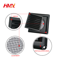 6 POUCES Noir HPlatic Couverture Évent Grilles À Persiennes Évents Blanc Sécheur D'air Tuyau Ventilation Non Fixe Grilles Évent D'échappement Couverture