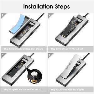 8-in-1 Multiport <strong>USB</strong> C Aluminum Alloy Docking Station with SSD Box 4K30Hz 10Gbps <strong>USB</strong> 100W PD Type-C Hub for Windows Mac iPad Pro - Product Image 3