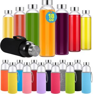 Bouteille d'eau sportive portable transparente en plastique PET de 500 ml (16 oz) avec couvercle, personnalisable en usine - Product Image 4
