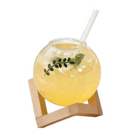 Vente en gros usine – Tasse lune personnalisée en verre borosilicate haute résistance, anti-explosion, résistante aux hautes températures, design moderne