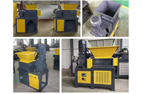 Déchiqueteuse double à petite échelle pour atelier de recyclage, mini-déchiqueteuse durable, haute efficacité, faible consommation d'énergie, puissance 22 kW, simple d'utilisation