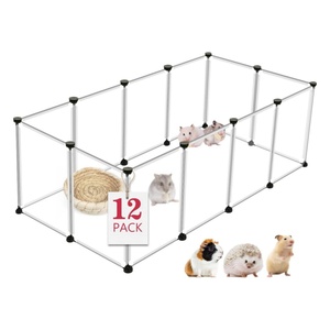 รั้วกั้นสัตว์เลี้ยงแบบพกพา น้ำหนักเบา ประกอบเองได้ ผลิตจากพลาสติกแบบกำหนดเอง สำหรับสัตว์เลี้ยงขนาดเล็ก เช่น สุนัขและแมว - Product Image 1