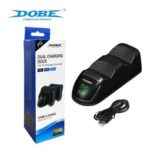 Soporte de cargador LED Dual para controlador de Venta caliente para <span class=keywords><strong>PS4</strong></span> Pro <span class=keywords><strong>PS4</strong></span> <span class=keywords><strong>Slim</strong></span> <span class=keywords><strong>PS4</strong></span> consola Joystick Base de carga accesorios de juego - Product Image 1