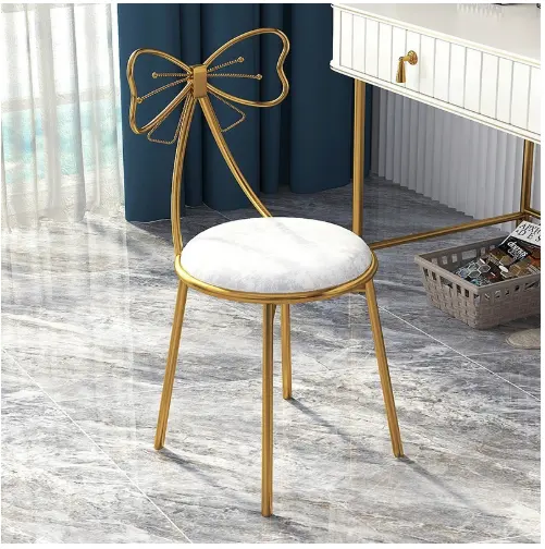 CY220527-1 럭셔리 레저 다이닝 의자 웨딩 식당 스테인레스 스틸 금속 다리 나비 모양의 의자