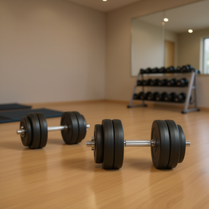 Juego de Mancuernas de Alto Rendimiento de 66.1 Lb, Equipo de Fitness de Hierro Fundido Recubierto de Goma, Entrenamiento de Fuerza Unisex - Product Image 2