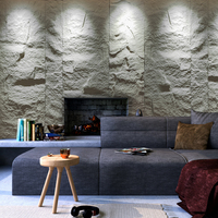 Panneau mural en pierre artificielle en polyuréthane bon marché, aspect pierre, pour la décoration de magasin, panneau mural en pierre, grandes dalles