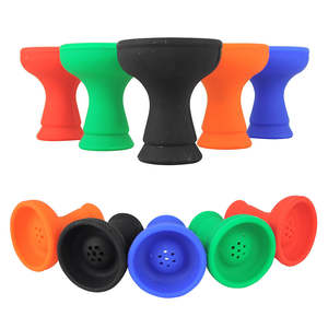 Cazoleta de silicona para shisha, soporte para carbón de tabaco de shisha, rojo - Product Image 4