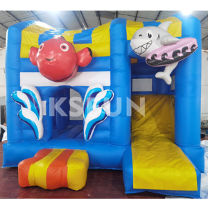 Maison gonflable commerciale pour enfants en PVC videur gonflable de château plein d'entrain sautant <span class=keywords><strong>Seaworld</strong></span> de 13x13 pieds avec toboggan - Product Image 6