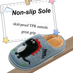Pantoufles de dinosaure pour enfants avec logo personnalisé YL-1859-Chaussures de maison d'intérieur en peluche chaudes et antidérapantes pour garçons et filles, OEM/ODM - Product Image 5