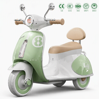 Moto électrique rétro pour enfants, assemblage à 99 % sans outils, scooter pour tout-petits, style vintage, moto à batterie pour enfants
