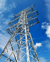 Pylône de transmission en treillis d'acier de type suspension, standardisé 110kV-220kV, pour environnements difficiles, projets électriques, ISO/CE