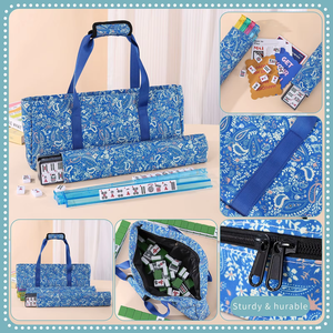 Ensemble complet de Mahjong américain avec tuiles, supports, indicateur de vent, jetons, portable pour les soirées de jeu en famille et les voyages - Product Image 4